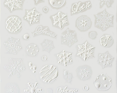 Nailart Sticker 5D White Christmas