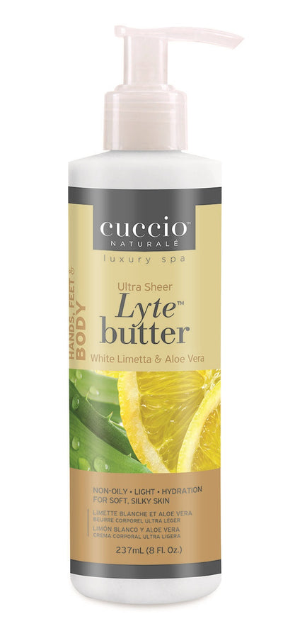 Body Butter Lyte White Limetta & Aloe Vera 237ml Cuccio