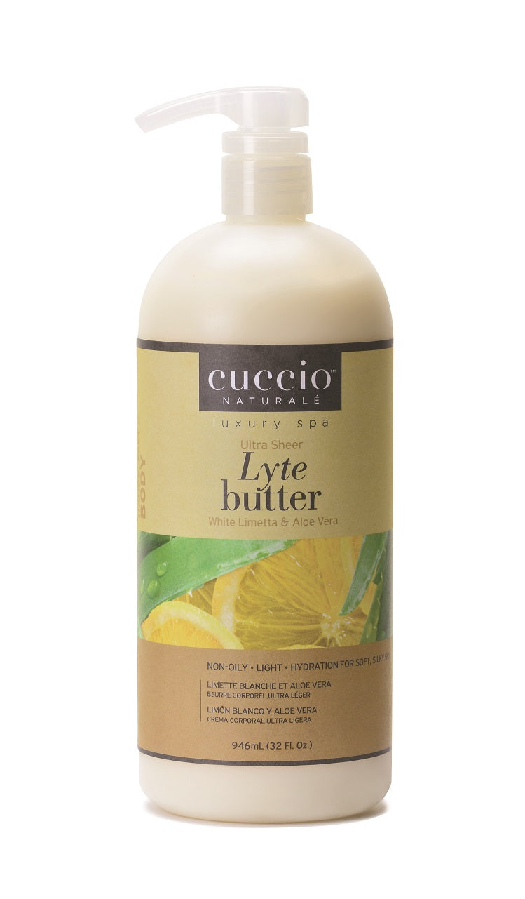 Body Butter Lyte White Limetta & Aloe Vera 946ml Cuccio