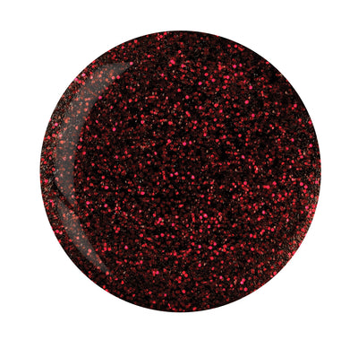 CP Dipping Powder14g - 5611-5 Black W/ Red Glitter