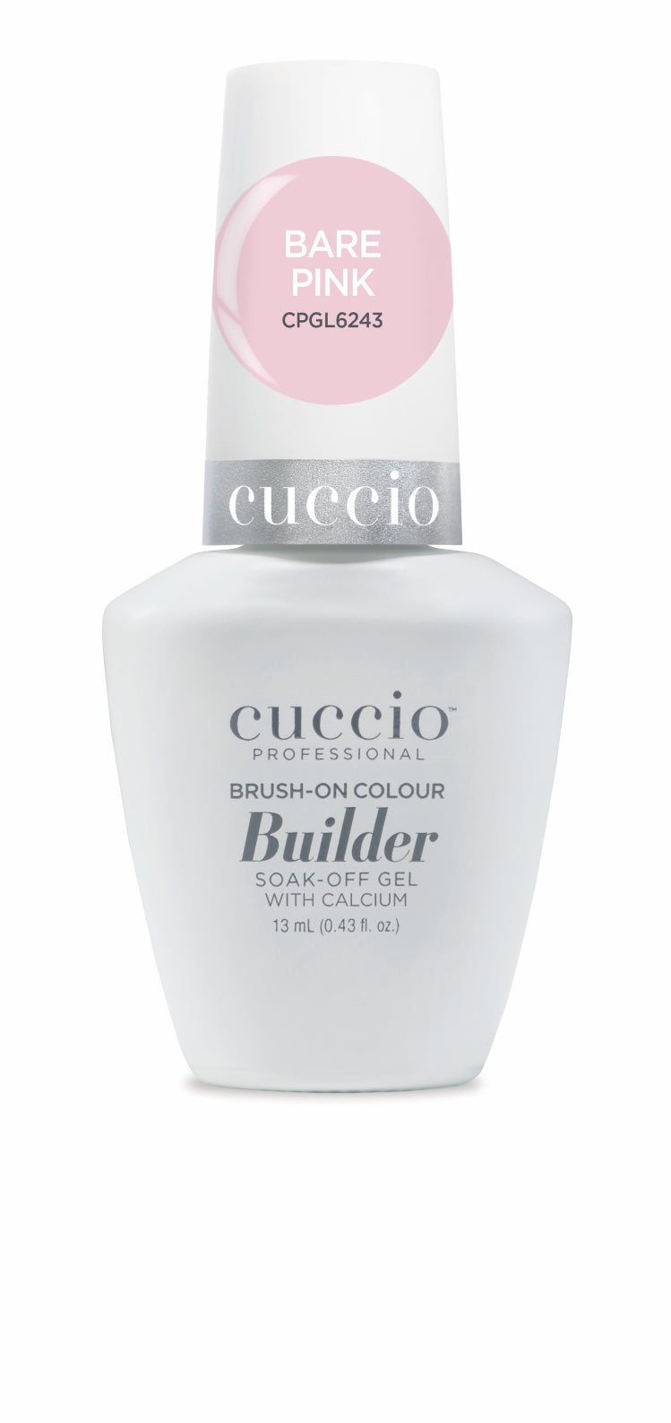 LED/UV Brush-on-Builder Bare Pink Gel 13ml Cuccio