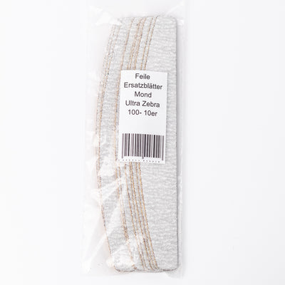 Feile Ersatzblätter Mond Zebra 100 - 10er Pack