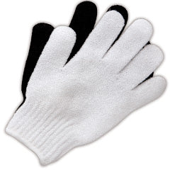Massage / Peeling Handschuhe weiß 1 Paar
